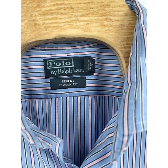 Polo Ralph Lauren Regent Men's Long Sleeve Classic Fit Size 21 36/37 Tall - Picture 4 of 6